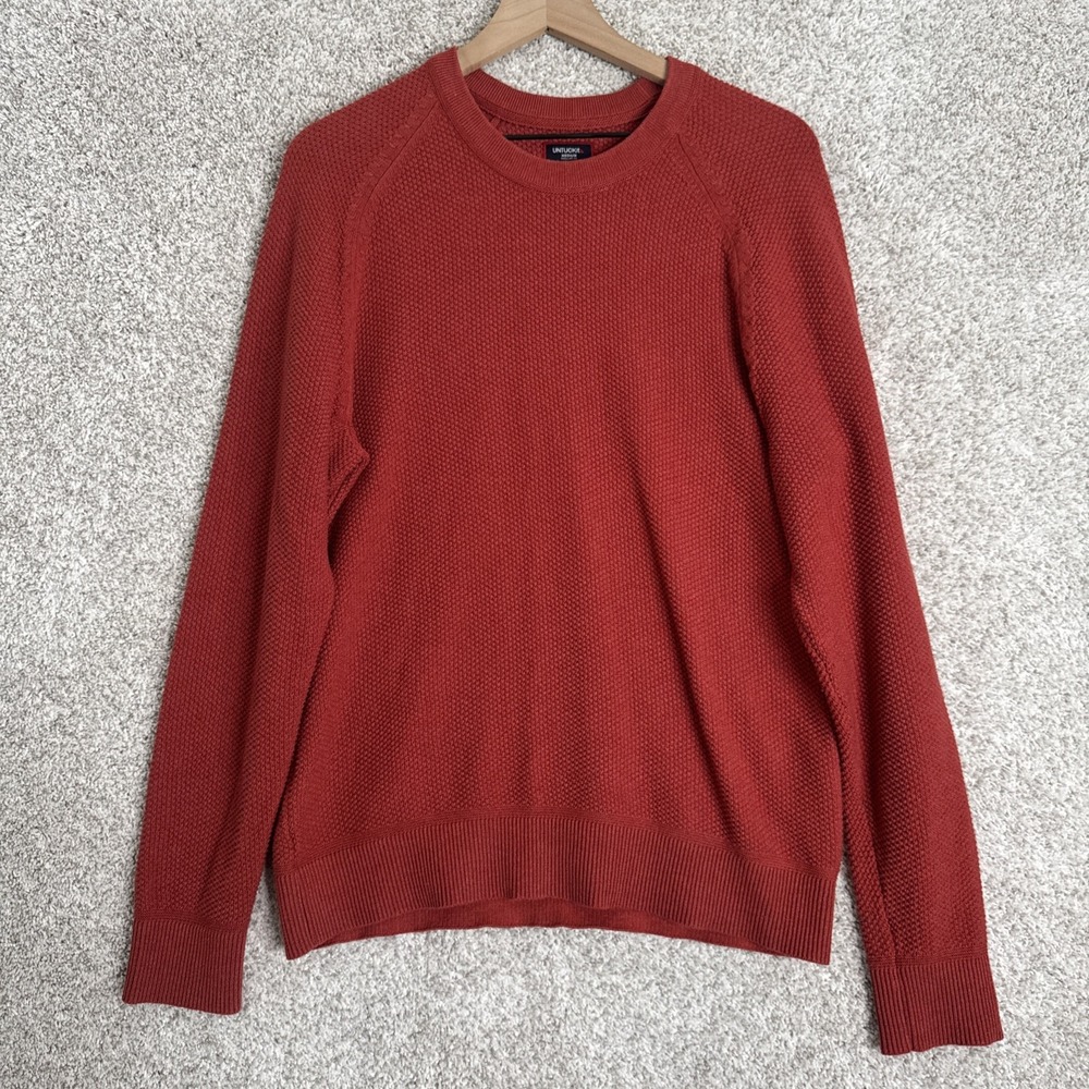 UNTUCKit Fair Trade Waffle Crewneck‎ Men's Sweater - Medium